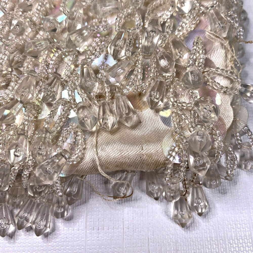 1950s Beaded Clutch Evening Bag Hong Kong Vintage Sequins Formal Cocktail - Picture 5 of 9